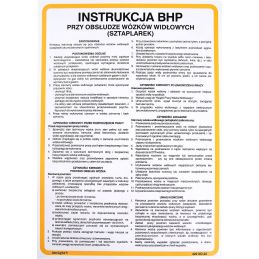 Instrukcja BHP przy obsłudze wózków widłowych (sztaplarek)