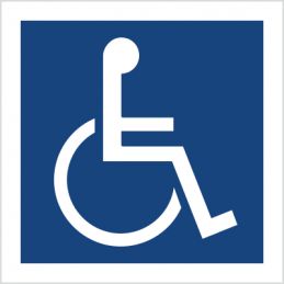 Znak: Miejsce dla inwalidów na wózkach